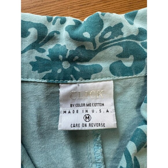 Click by Color Me Cotton‎ Tunic Top Women Size Medium Gauzy Tencel Blend Artsy - Picture 3 of 11